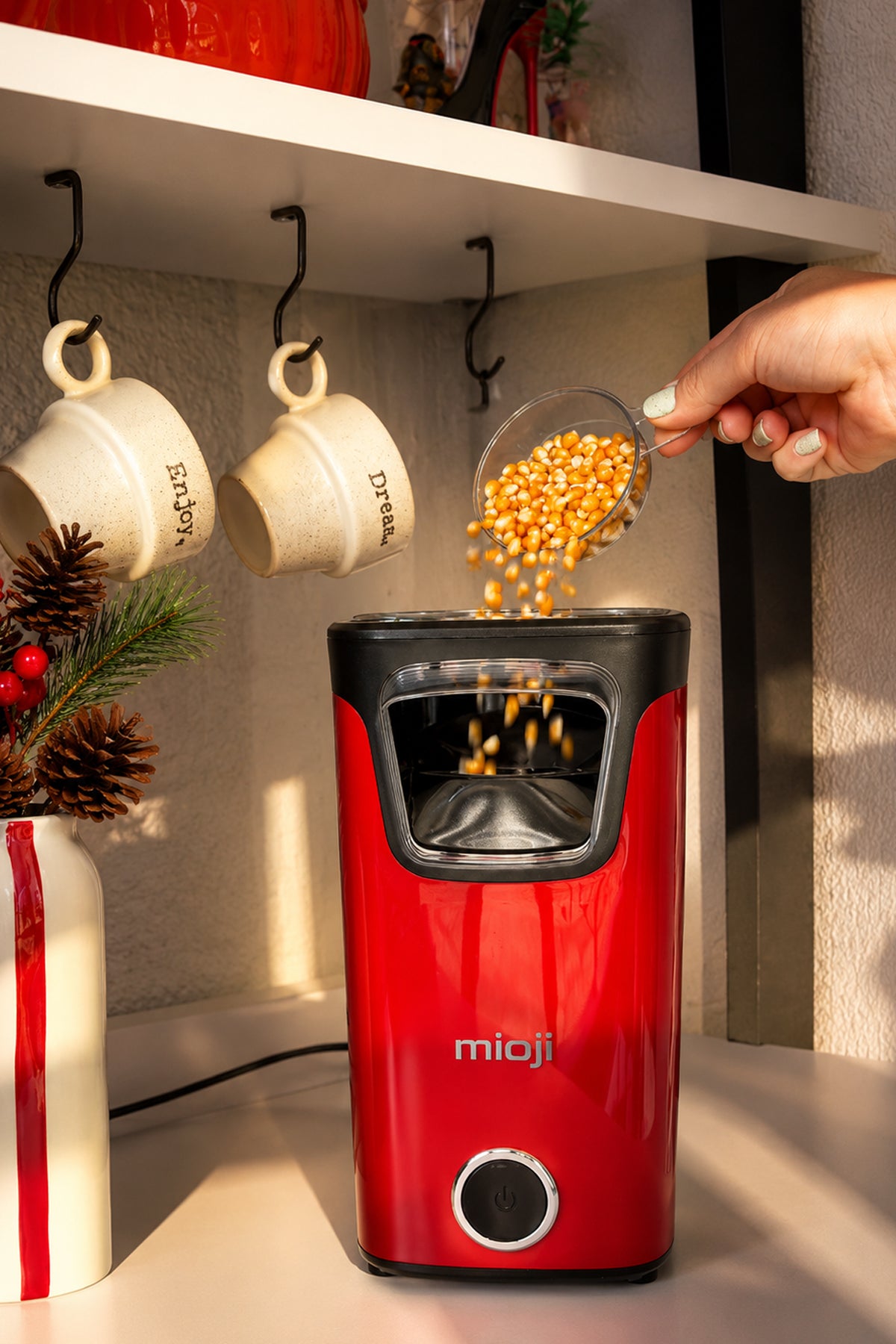 Mio POPX1 Mısır Patlatma Makinesi Kırmızı