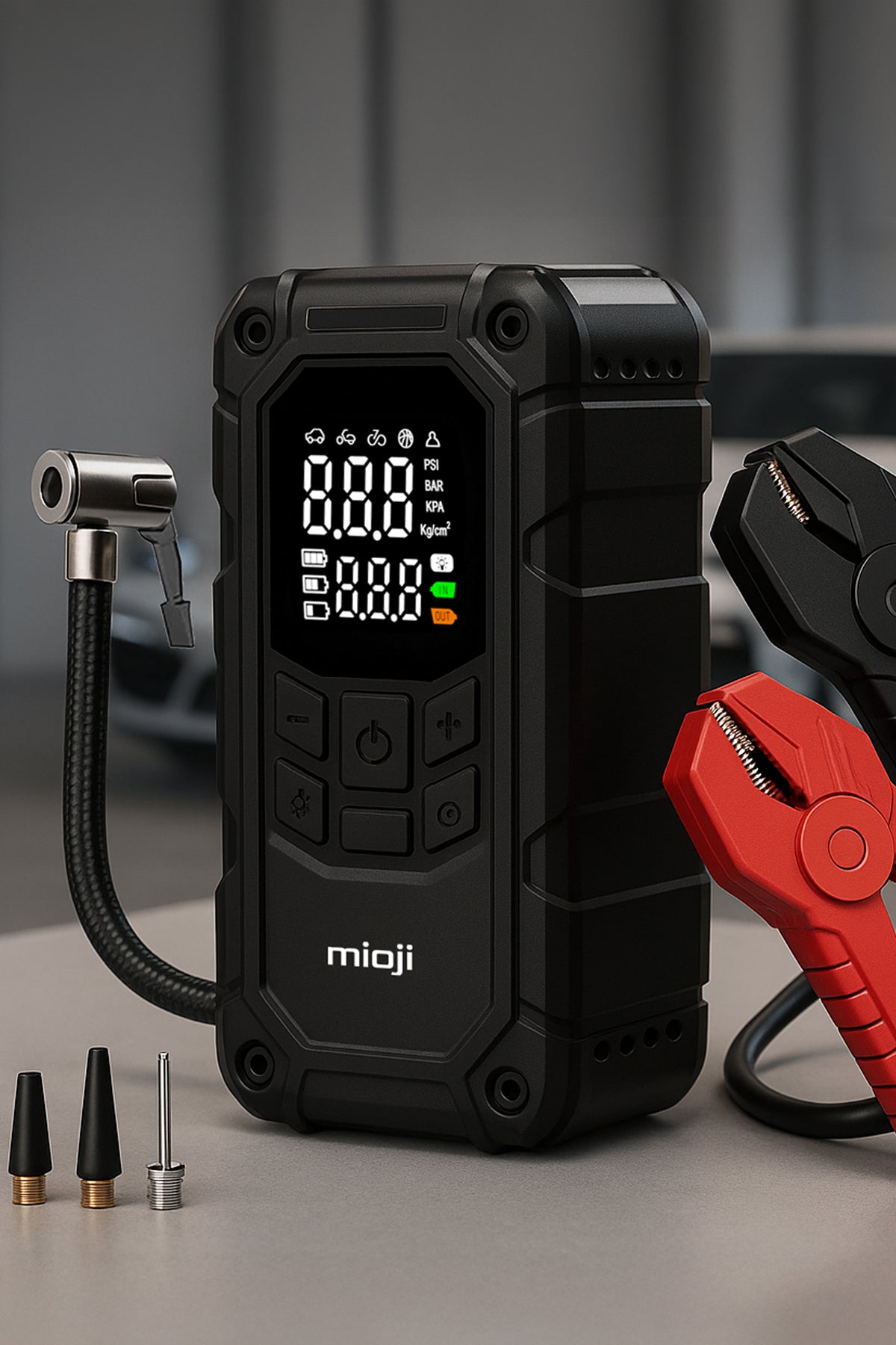 Mio D8H Plus 2000A 16000mAh Akü Takviye+Hava Pompası+LED Fener+Powerbank