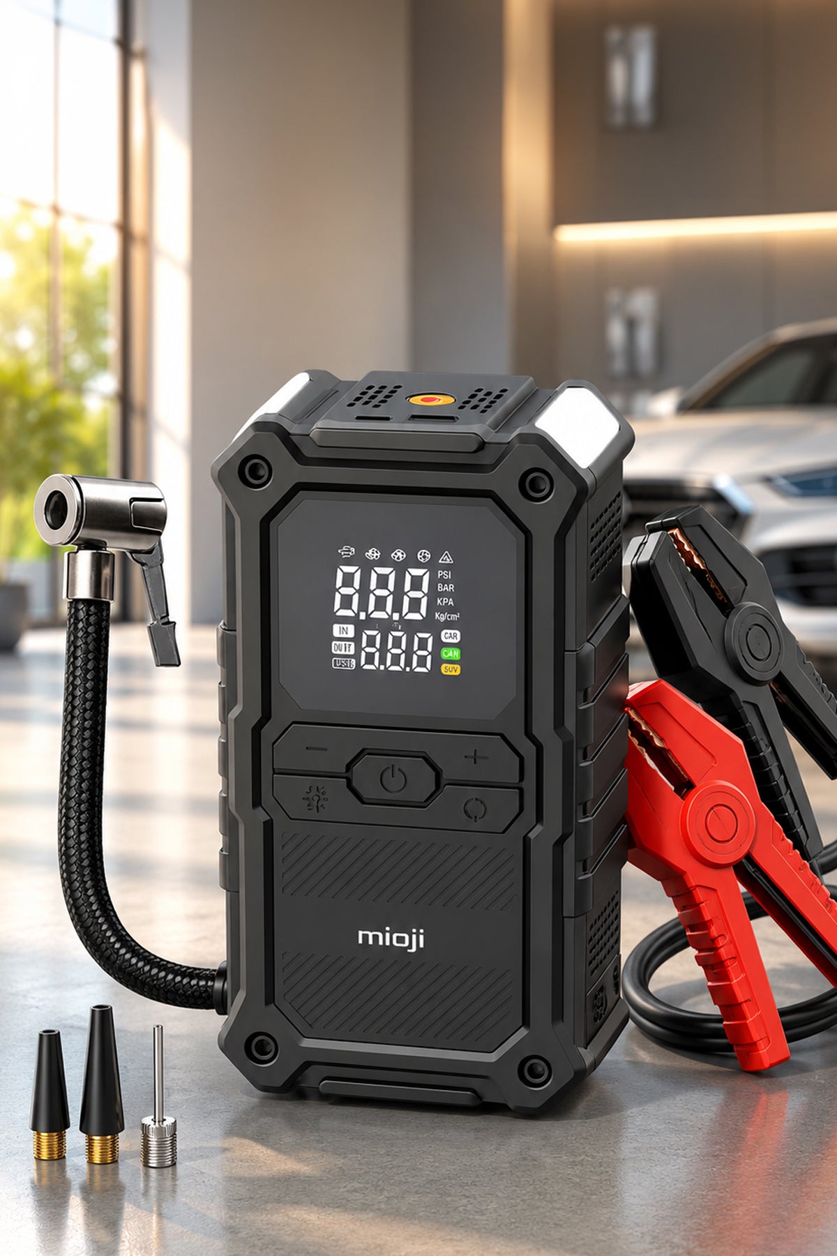 Mio D8H Premium 4in1 48000mAh 3000A Akü Takviye + Hava Pompası + Led Fener + Powerbank