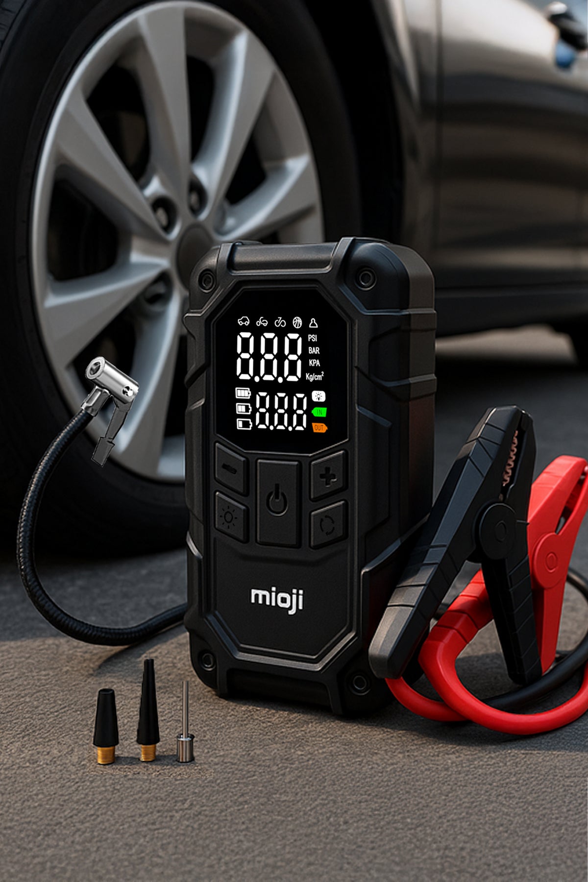 Mio D8H Plus 2000A 16000mAh Akü Takviye+Hava Pompası+LED Fener+Powerbank