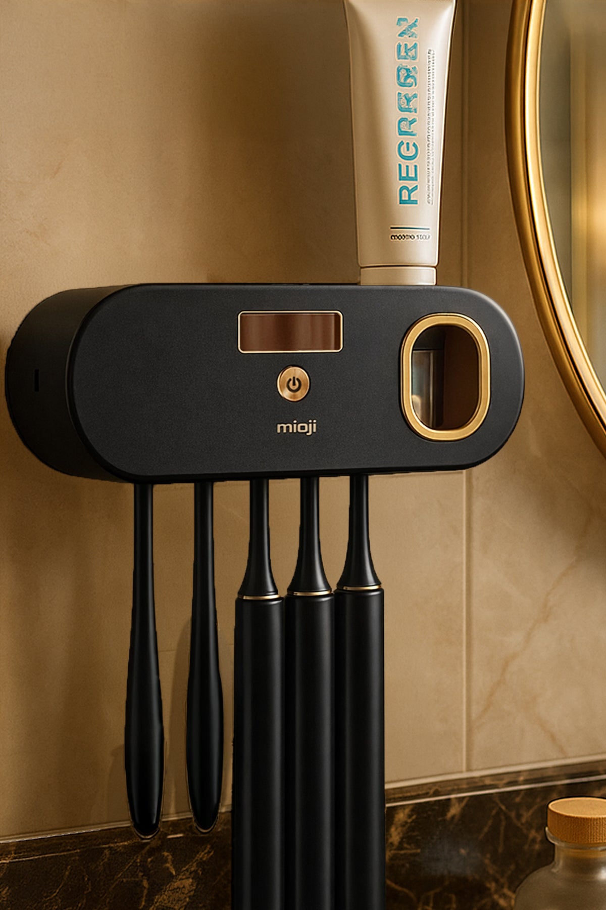 Mio UV5F Diş Fırçası Sıkacağı ve Tutucusu Gri